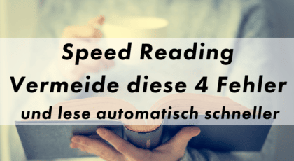 Speed Reading vermeide diese Fehler Blog